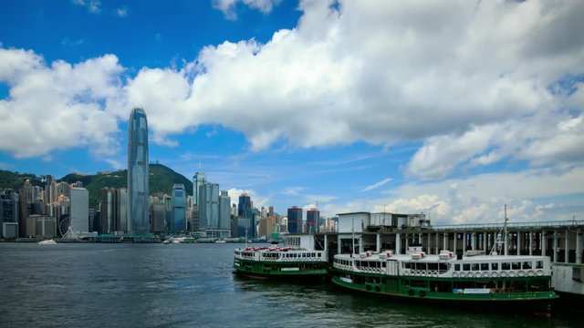 Hong Kong skyline and victoria harbor