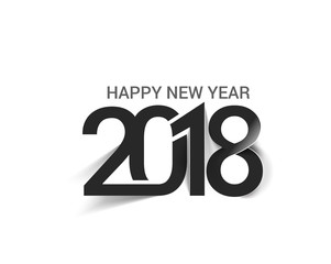 Happy new year 2018 Text Design.