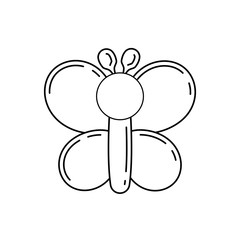 funny inflatable shaped balloons butterfly animal vector illustration