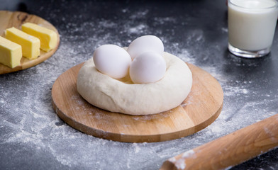 fresh dough ready for baking