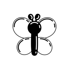 funny inflatable shaped balloons butterfly animal vector illustration
