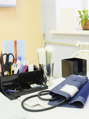 Tonometer on a table