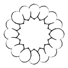 lovely balloons circle trendy ideal for celebration festive vector illustration