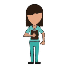 Woman doctor faceless avatar icon vector illustration graphic design