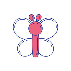 funny inflatable shaped balloons butterfly animal vector illustration