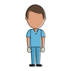 Surgeon faceless avatar icon vector illustration graphic design