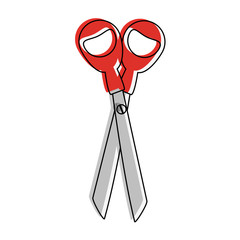 Scissor utensil isolated icon vector illustration graphic design