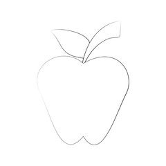 Delicious apple fruit icon vector illustration graphic design