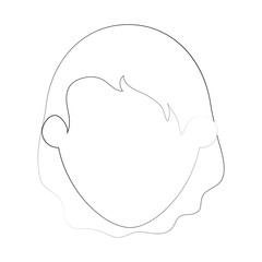 Woman faceless avatar icon vector illustration graphic design