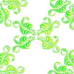 green abstract pattern on a white background