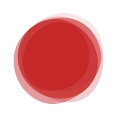 Runde ovale rote Fläche mit transparentem Rand