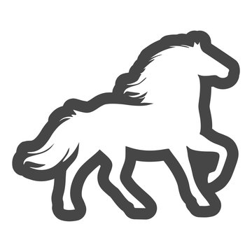 Horse silhouette - Vector - Illustration 