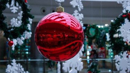 Christmas hanging red ball