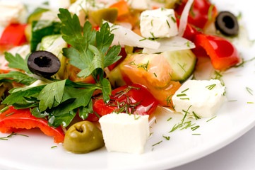 greek salad, macro