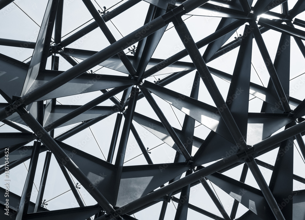 Aufkleber steel structure modern building architecture abstract
