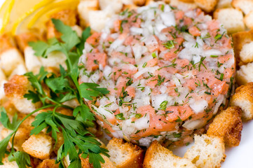 salmon cold snack, macro