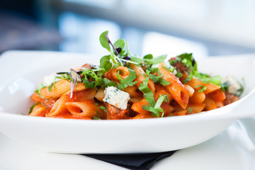 Tomato pasta with beef