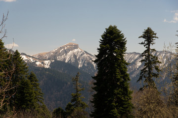 The mountain range of the Big Thach natural park. Adygea