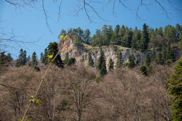 The mountain range of the Big Thach natural park. Adygea