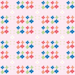 シームレス　パターン　花柄　北欧風