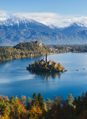 Early autumn morning at lake Bled