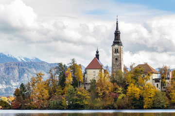 Early autumn morning at lake Bled