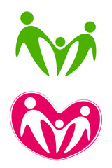 Emblem family on a white background