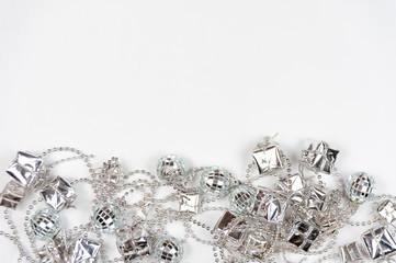 Christmas decoration background. Happy new year. christmas background isolated. Copy space. Space for text/ banner.