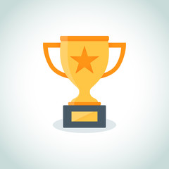winner trophy icon concept