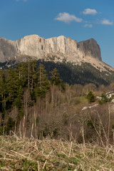 The mountain range of the Big Thach natural park. Adygea