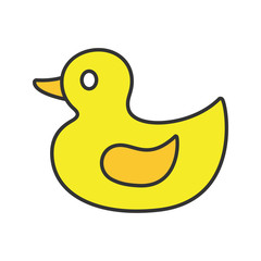 Rubber duck color icon