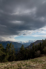 The mountain range of the Big Thach natural park. Adygea