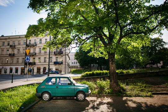Retro car in Warsaw