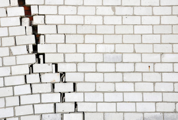 Brick wall with a crack for your design