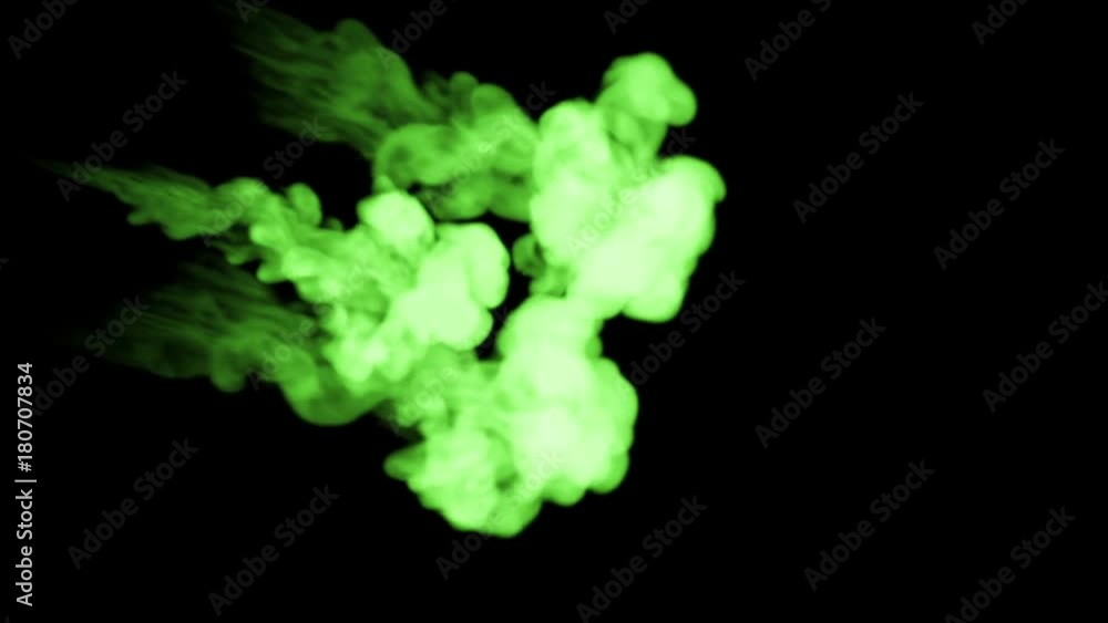 Poster color react in water , many drops ink . this is 3d render shot in slow motion for ink backgrounds or