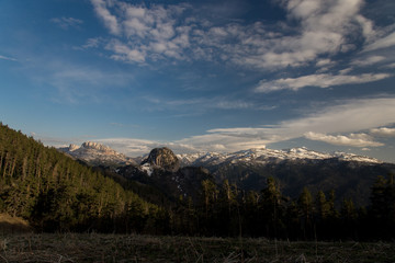 The mountain range of the Big Thach natural park. Adygea