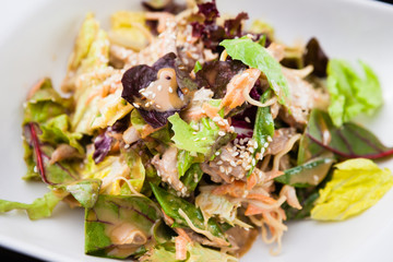 Chicken and noodle salad