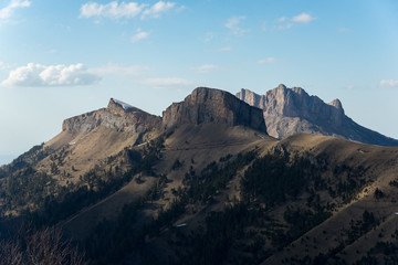 The mountain range of the Big Thach natural park. Adygea