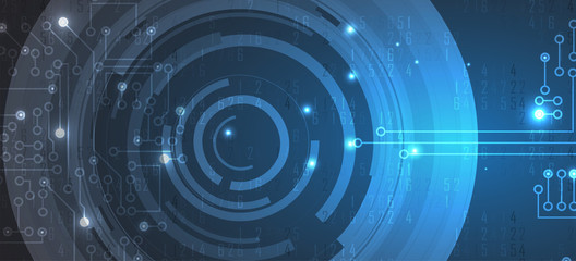 Digital technology world. Business virtual concept. Vector background