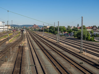 Fototapeta na wymiar Bamberger Bahnhof, Schienennetz