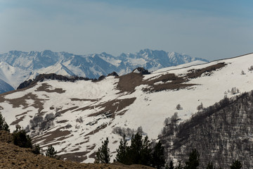 The mountain range of the Big Thach natural park. Adygea