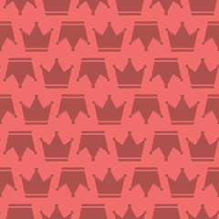 Crown King And Queen Symbol Symbol Seamless Silhouette Pattern