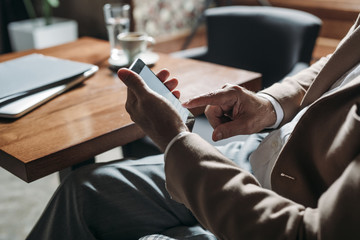 Businessman Using Smartphone