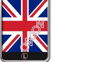 Fototapeta na wymiar Phone con tasto home London