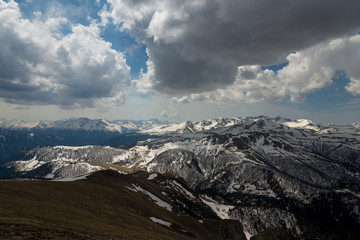 The mountain range of the Big Thach natural park. Adygea