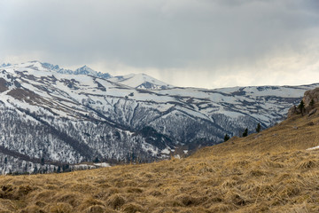 The mountain range of the Big Thach natural park. Adygea