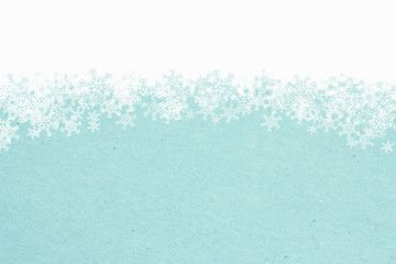 Blue Christmas background with snowflakes 