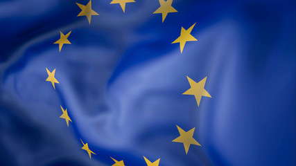 waving flag European Union