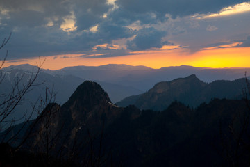 The mountain range of the Big Thach natural park. Adygea