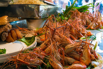 Prawns, crayfish on the market